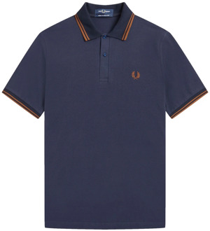 Fred Perry Laurier Kroon Polo Navy/Ice Fred Perry , Blue , Heren - 3Xs,4Xs