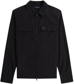 Fred Perry Light Jackets Fred Perry , Black , Heren - 2Xl,Xl,M,S