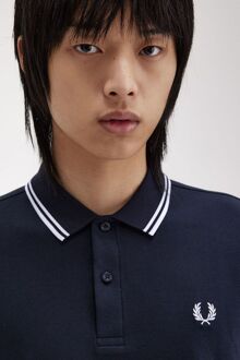 Fred Perry Longsleeve Polo Navy 238 Donkerblauw - L,XL