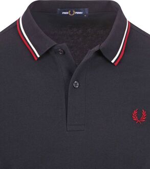 Fred Perry Longsleeve Polo Navy T55 Donkerblauw - L,M