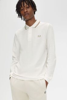 Fred Perry Longsleeve Polo Off White U83 Wit - L,M,XL,XXL