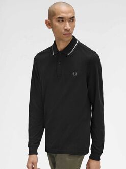Fred Perry Longsleeve Polo Zwart W54 - S