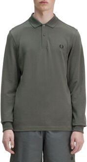 Fred Perry LS Plain Polo Heren groen - M