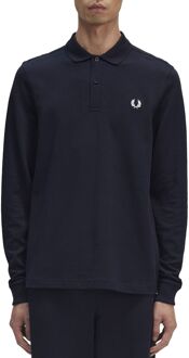 Fred Perry LS Plain Polo Heren navy - M