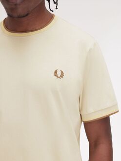 Fred Perry M1588 Twin Tipped T-shirt Beige - L,M,S,XL,XXL