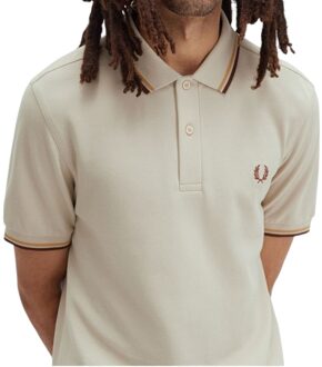 Fred Perry M3600 Twin Tipped Poloshirt in Lichtbeige