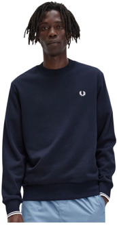 Fred Perry O-hals sweatshirt - blauw -  Maat: XXL