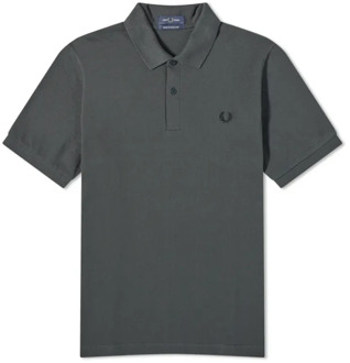 Fred Perry Originele Plain Polo Heruitgave Fred Perry , Gray , Heren - S,3Xs,4Xs