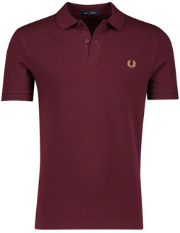 Fred Perry Plain Shirt - Bordeauxrode Polo - XL