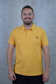 Fred Perry Plain Shirt - Katoenen Polo Geel - L