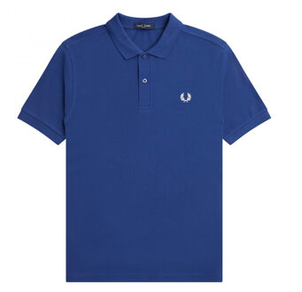 Fred Perry Plain Shirt - Kobaltblauwe Polo - L