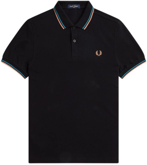Fred Perry Polo Fred Perry Twin Tipped Fred Perry , Black , Heren - Xl,M