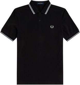 Fred Perry Polo Shirt Dubbele Streep Zwart Fred Perry , Black , Heren - 2Xl,Xl