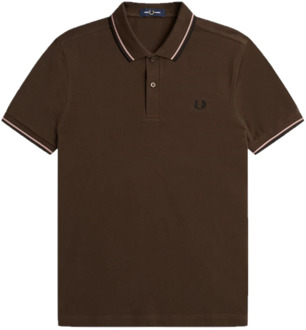 Fred Perry Polo Shirts Fred Perry , Brown , Heren - 2Xl,Xl,L,M