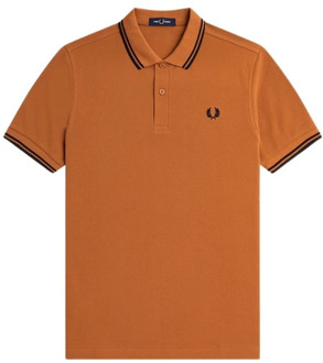 Fred Perry Polo Shirts Fred Perry , Brown , Heren - 2Xl,Xl,M