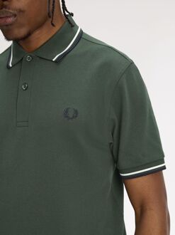 Fred Perry Polo Twin Tipped M3600 Donkergroen 53A - L,M,XL,XXL