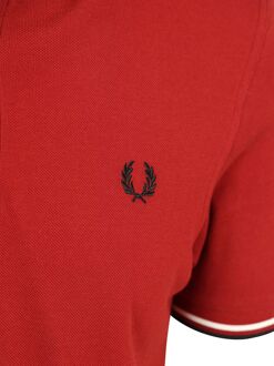 Fred Perry Polo Twin Tipped M3600 Rood 74A - 3XL,L,M,XL,XXL