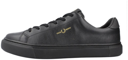 Fred Perry Premium Leren Sneakers voor Mannen Fred Perry , Black , Heren - 45 Eu,37 EU