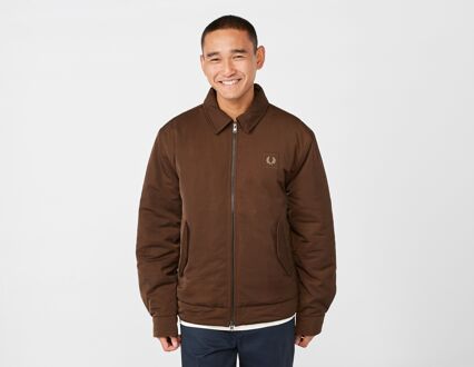Fred Perry Quilted Zip Through Jacket, Brown - L