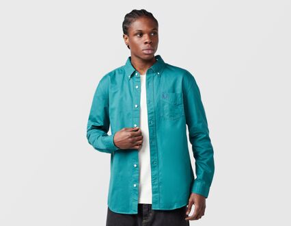 Fred Perry Relaxed Washed Twill Shirt, groen - L