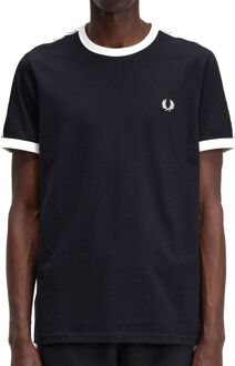 Fred Perry Retro Ringer T-Shirt Fred Perry , Black , Heren - 2Xl,Xl,L