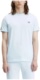 Fred Perry Retrostijl Ronde Hals T-shirt Fred Perry , Blue , Heren - 2Xl,Xl,L,M,S
