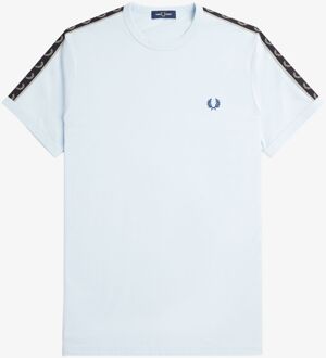 Fred Perry Retrostijl Ronde Hals T-shirt Fred Perry , Blue , Heren - 2Xl,Xl,L,S