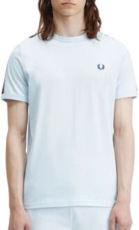 Fred Perry Retrostijl Ronde Hals T-shirt Fred Perry , Blue , Heren - 2Xl,Xl,L