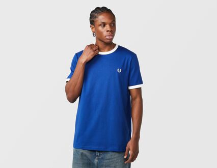 Fred Perry Ringer T-Shirt, blauw - XL