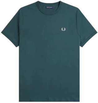 Fred Perry Ringer T-shirt Fred Perry , Blue , Heren - Xl,L,M,3Xl