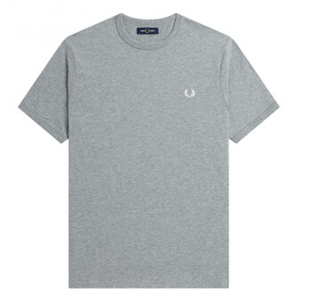 Fred Perry Ringer T-Shirt - Grijs T-Shirt - L