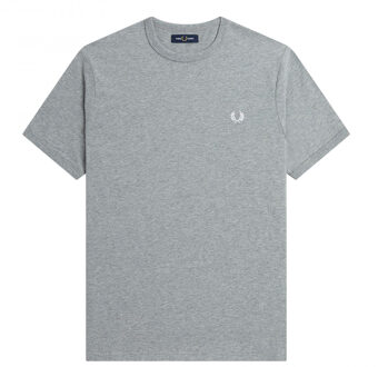 Fred Perry Ringer T-Shirt - Grijs T-Shirt - S