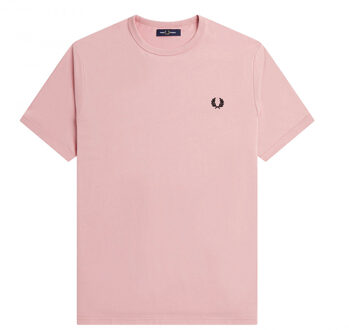 Fred Perry Ringer T-Shirt - Roze T-Shirt Heren - S