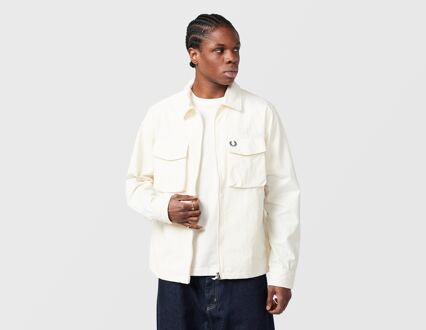 Fred Perry Ripstop Pocket Overshirt, wit - M
