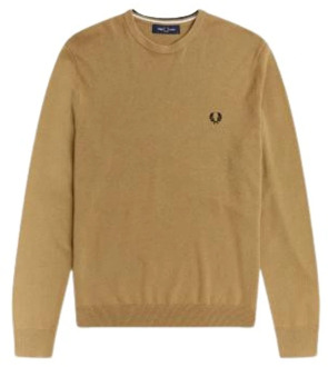 Fred Perry Ronde Hals Gebreide Trui Fred Perry , Brown , Heren - XL