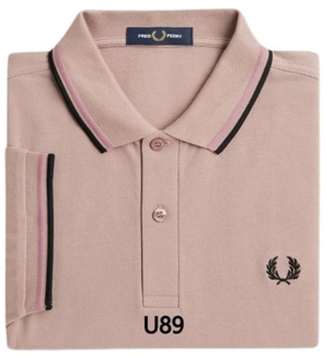 Fred Perry Rosa U89 Twin Tipped Shirt Fred Perry , Pink , Heren - Xl,L,M,S