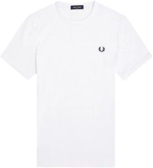 Fred Perry Shirt - Maat M  - Mannen - wit