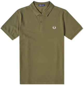 Fred Perry Slim Fit Groene Polo Shirt Fred Perry , Green , Heren - Xl,L,M,S