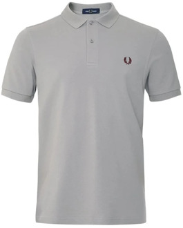 Fred Perry Slim Fit Plain Polo in Limestone Fred Perry , Gray , Heren - 2XL