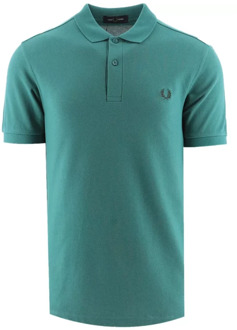 Fred Perry Slim Fit Plain Polo met Strepen Fred Perry , Blue , Heren - Xl,S