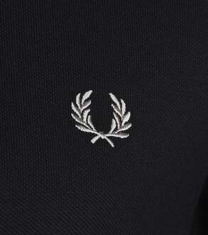 Fred Perry Slim fit polo van piqué katoen Zwart