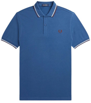 Fred Perry Slim Fit Twin Tipped Polo Fred Perry , Blue , Heren - 2Xl,Xl,L,M