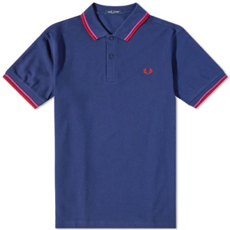 Fred Perry Slim Fit Twin Tipped Polo Fred Perry , Blue , Heren - Xl,M