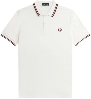 Fred Perry Slim Fit Twin Tipped Polo Fred Perry , White , Heren - Xl,L