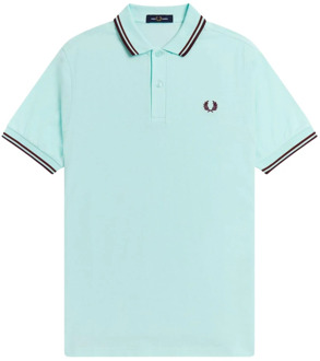 Fred Perry Slim Fit Twin Tipped Polo met eigentijdse stijl Fred Perry , Blue , Heren - Xl,L