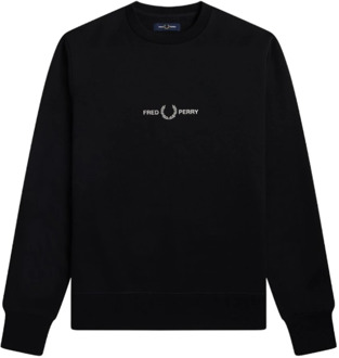 Fred Perry Stijlvolle Fleece Trui Fred Perry , Black , Heren - M