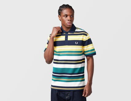 Fred Perry Striped Relaxed Polo Shirt, geel - M