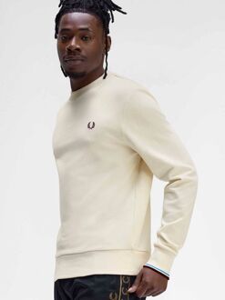 Fred Perry Sweater Logo Ecru Off-White - L,M