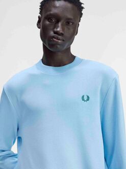Fred Perry Sweater Logo Lichtblauw - L,XXL