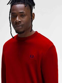 Fred Perry Sweater Logo Rood - L,M,XL,XXL